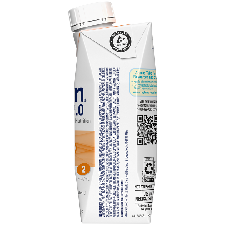 Nestle Nutren 2.0 Malnutrition Rtd Calorically Dense Liquid Formula-8.45 fl oz.-24/Case