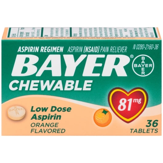 Bayer Orange Chewable Tablets-36 Piece-6/Box-6/Case