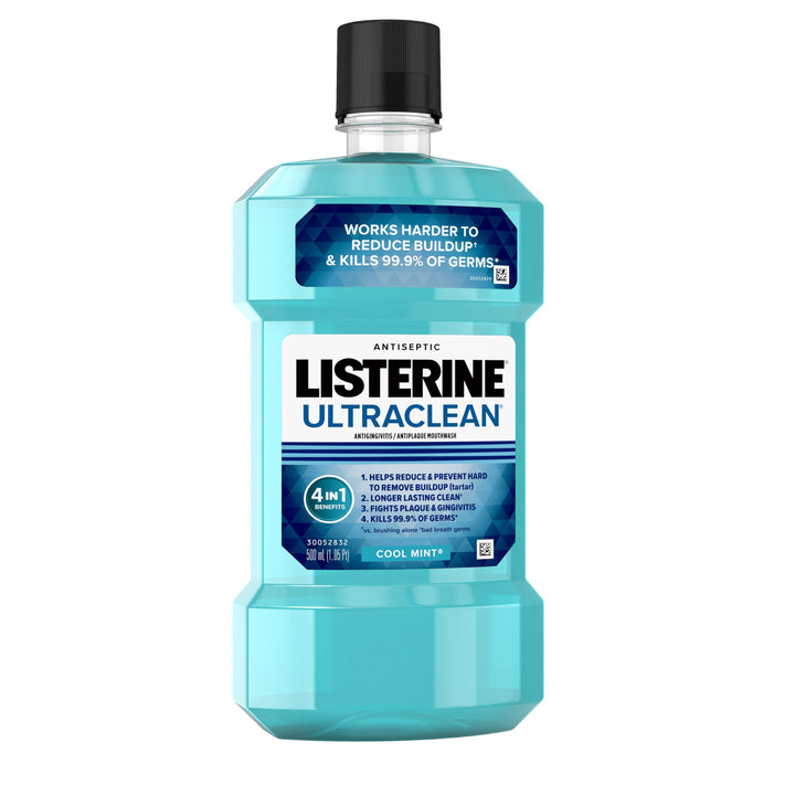 Listerine Antiseptic Ultraclean Cool Mint Mouthwash 6/16.9 Fl Oz.