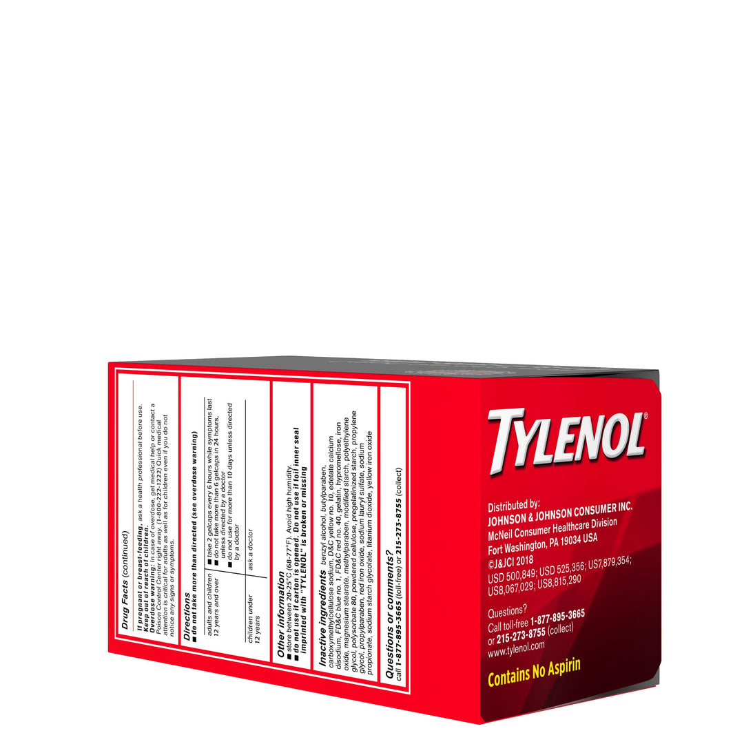 Tylenol Rapid Release Gelcap-225 Count-3/Box-8/Case