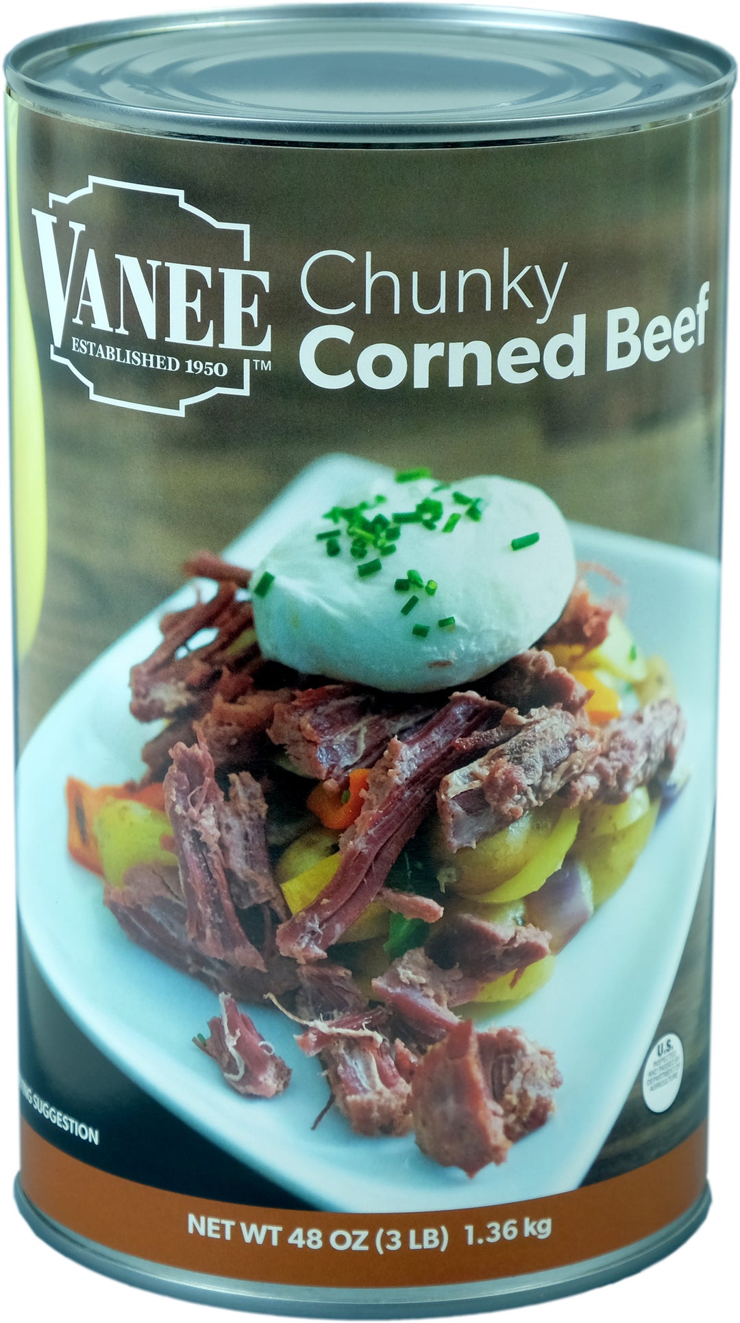 Vanee Chunky Corned Beef-48 oz.-6/Case