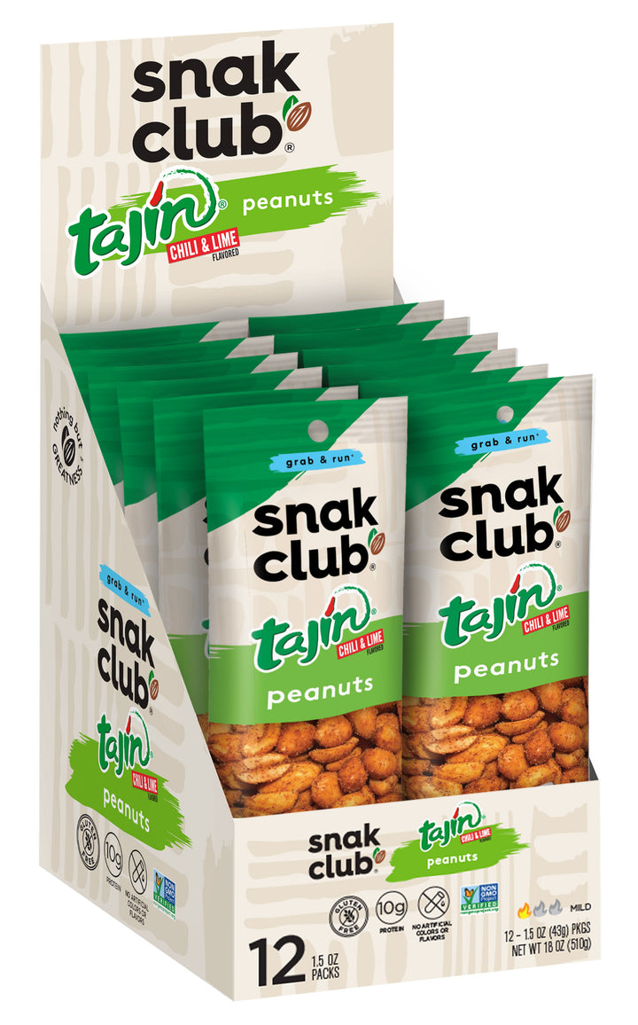 Snak Club Century Snacks Tajin Classico Peanuts-0.09 lb.-12/Box-12/Case