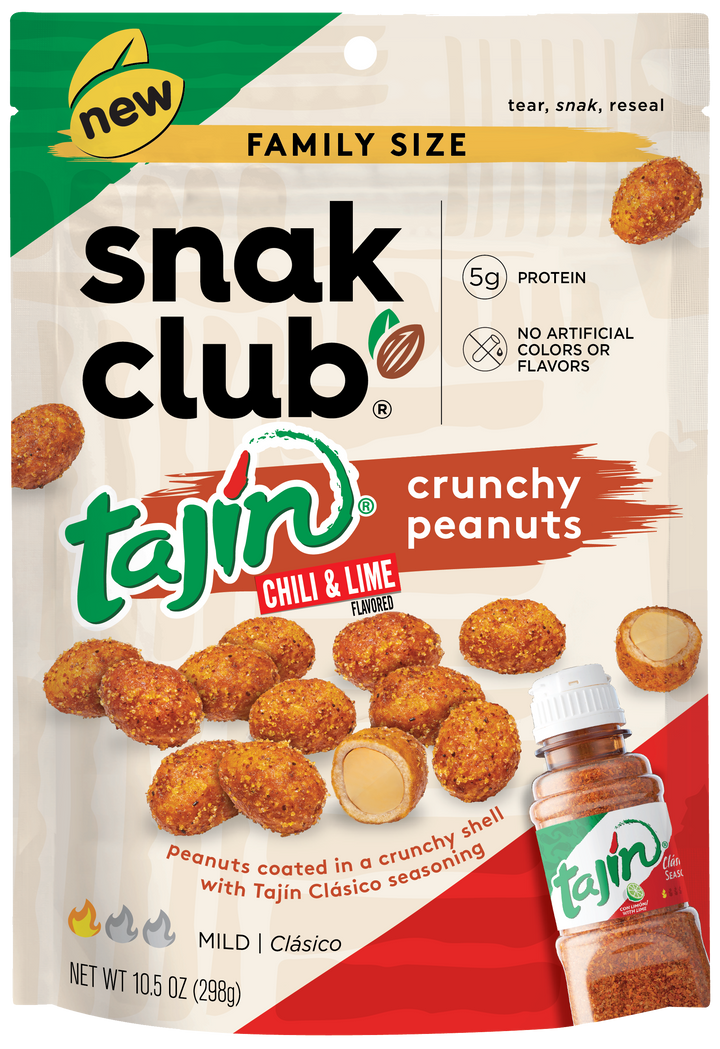 Snak Club Family Size Tajin Crunchy Peanuts-10.5 oz.-6/Case