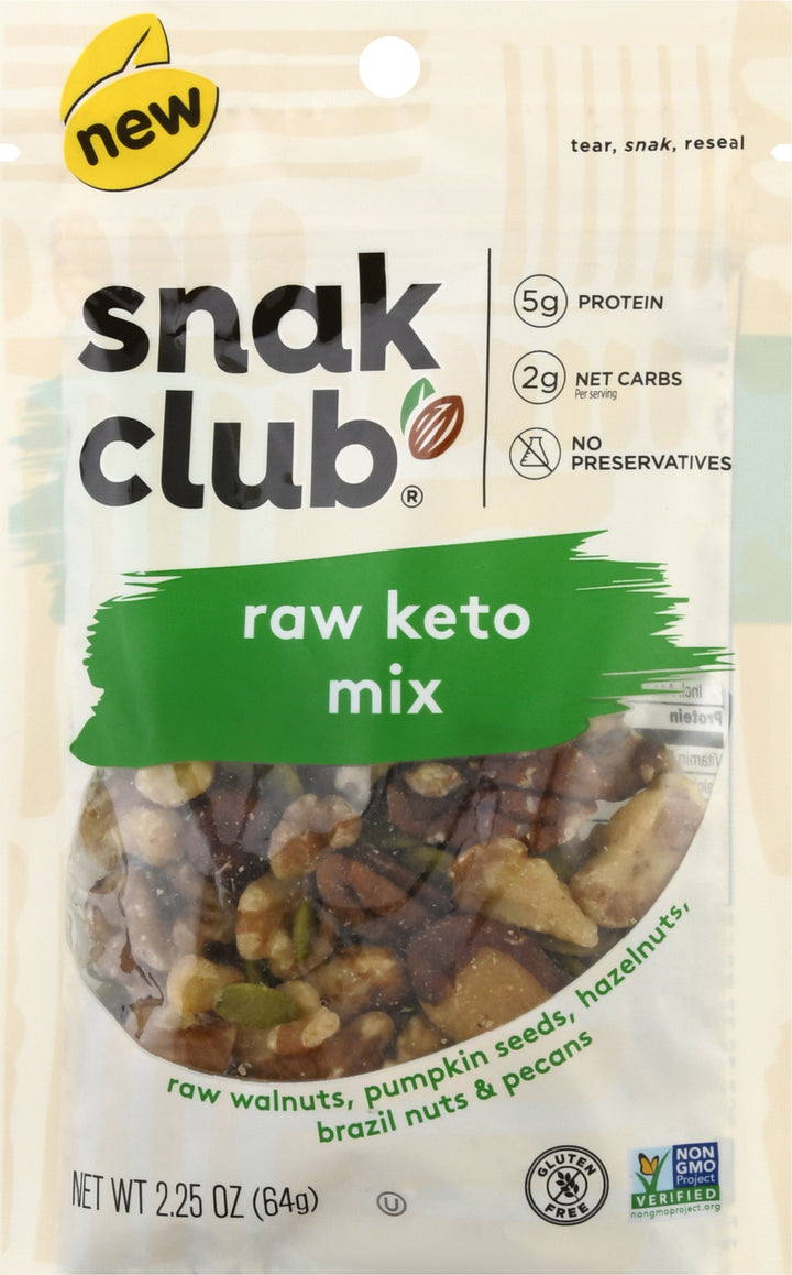 Snak Club Resealable Raw Keto Mix-1 Each-6/Case