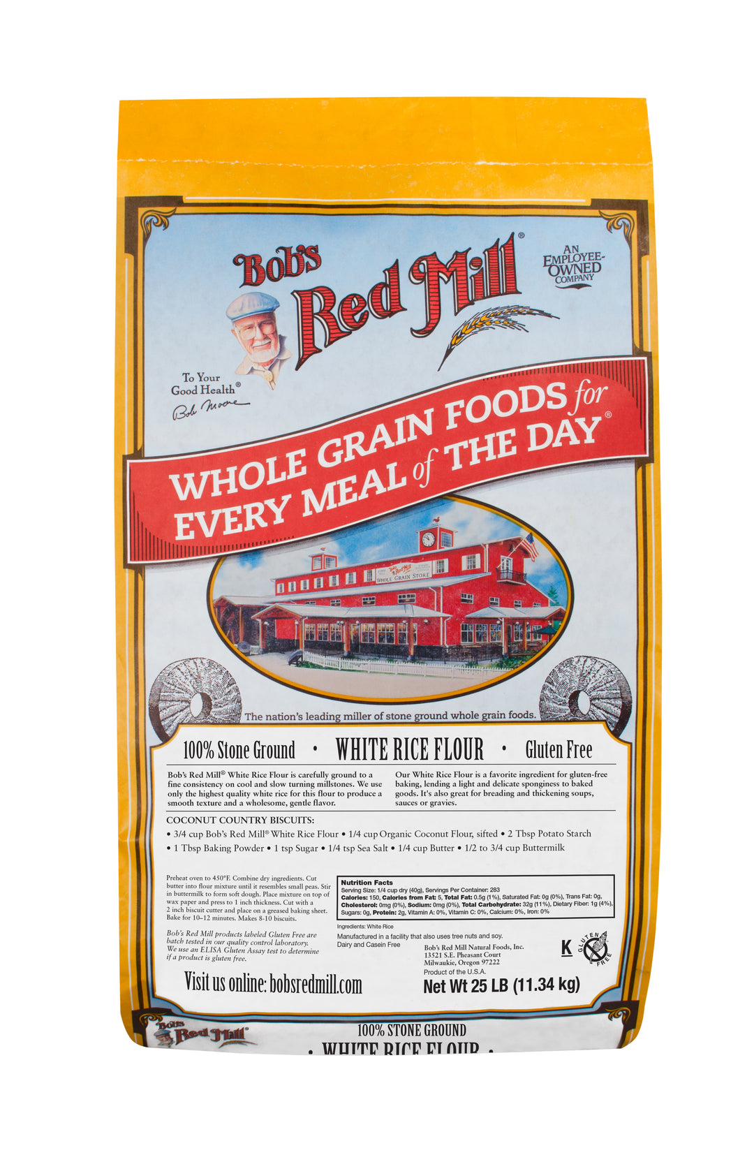 Bob's Red Mill Natural Foods Inc Gluten Free White Rice Flour-25 lb.
