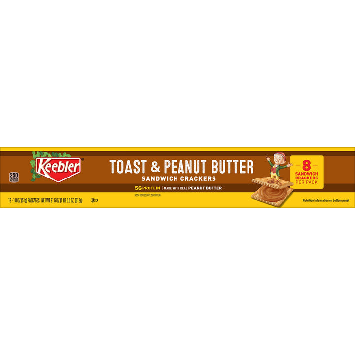 Kellogg's Keebler Kings Blend Toasted & Peanut Butter Cracker-1.8 oz.-12/Box-12/Case