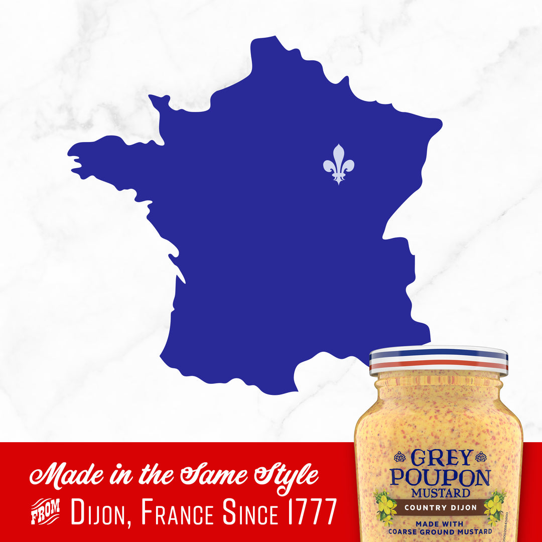 Grey Poupon Country Mustard Bottle-8 oz.-12/Case