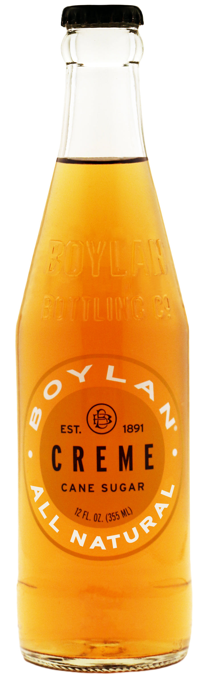 Boylan Bottling Natural Kind Creme Soda-12 fl oz.s-4/Box-6/Case
