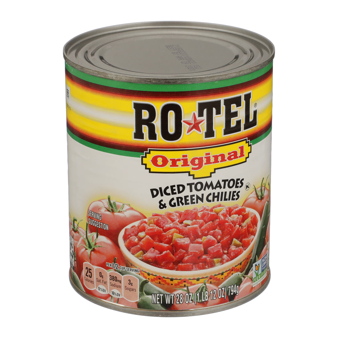 Ro Tel Original Diced Tomatoes And Green Chilies-28 oz.-12/Case