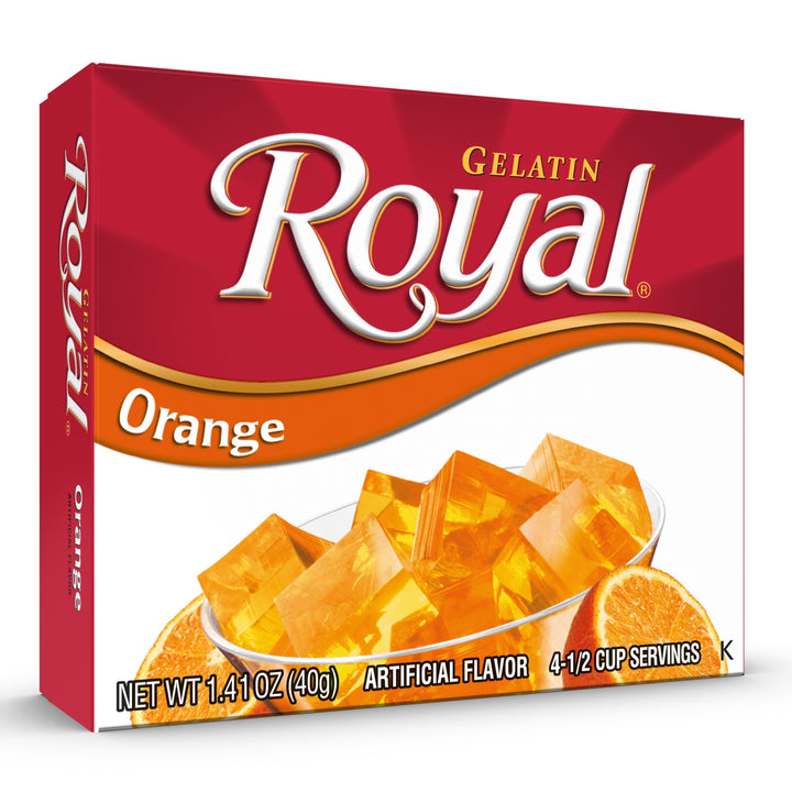 Royal Orange Flavored Gelatin Mix-1.41 oz.-12/Case