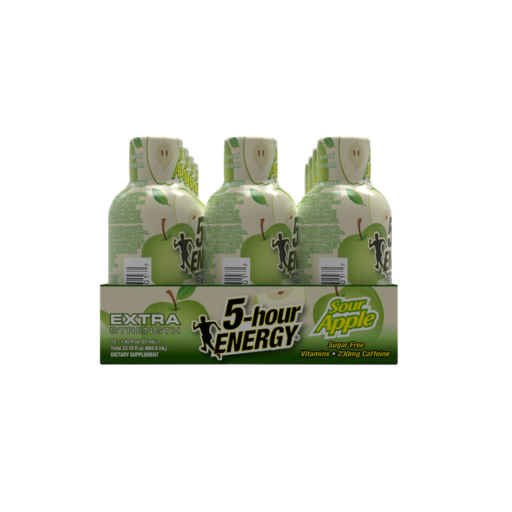 5-Hour Energy Extra Strength Sour Apple Energy Shot-1.93 fl oz.s-12/Box-18/Case