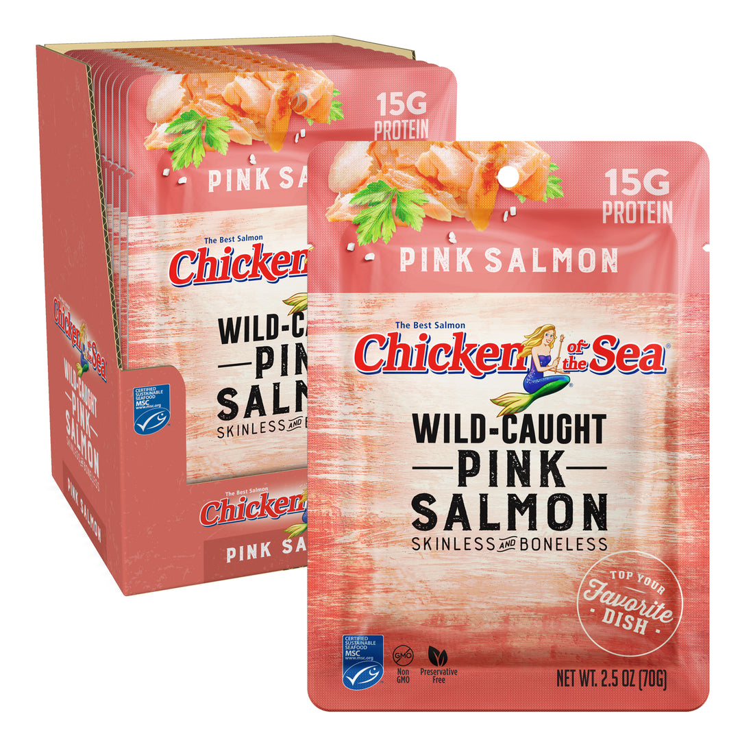 Chicken Of The Sea Skinless/Boneless Pink Salmon Pouch-2.5 oz.-12/Case