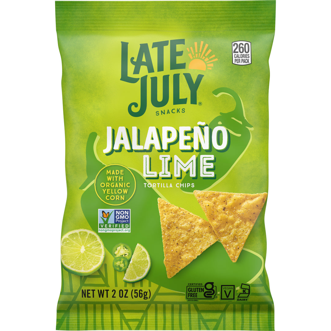 Late July Tortilla Chips Clasico Jalapeno Lime-2 oz.-6/Case