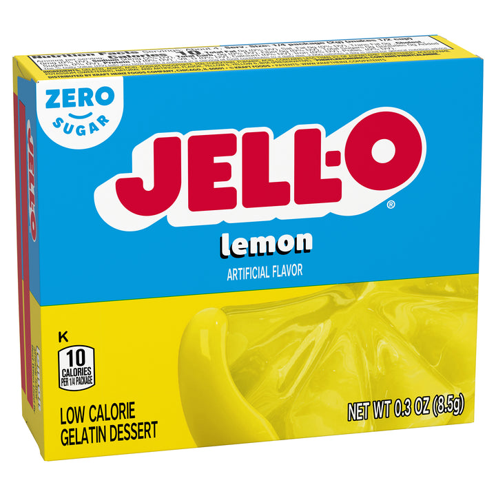 Jell-O Sugar Free Lemon Flavored Gelatin Mix-0.3 oz.-24/Case