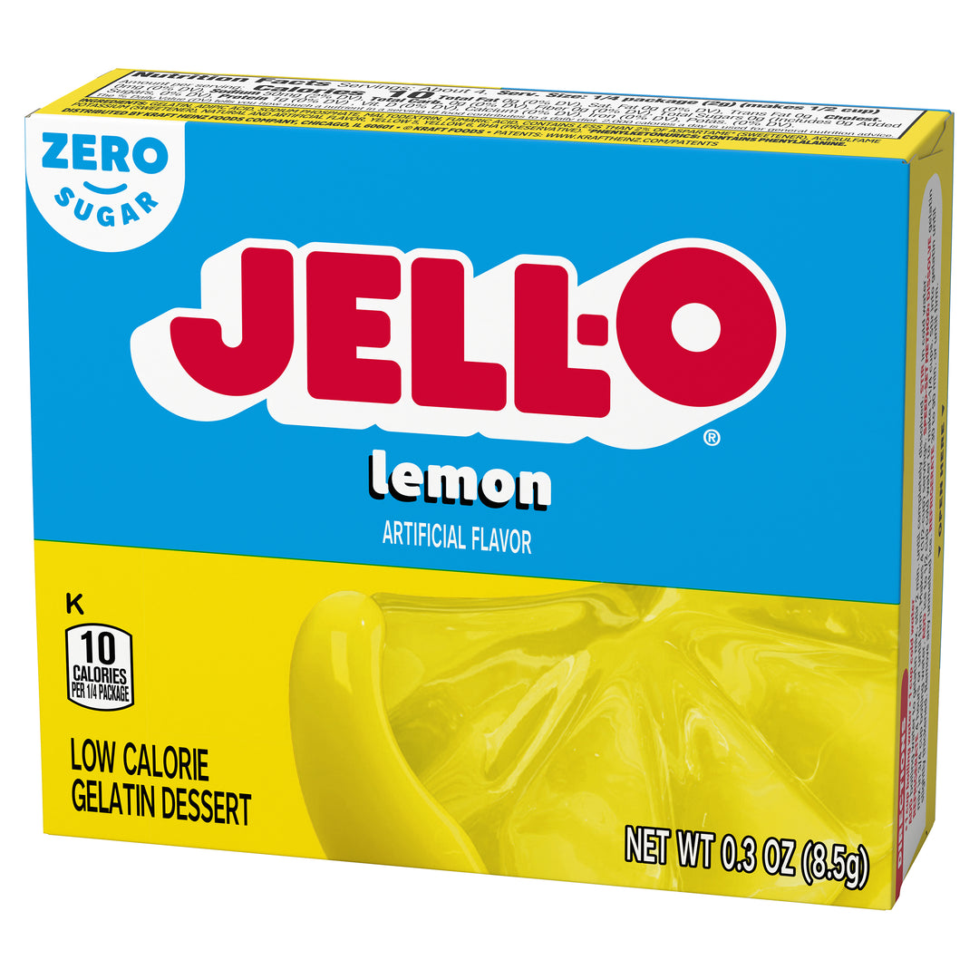 Jell-O Sugar Free Lemon Flavored Gelatin Mix-0.3 oz.-24/Case