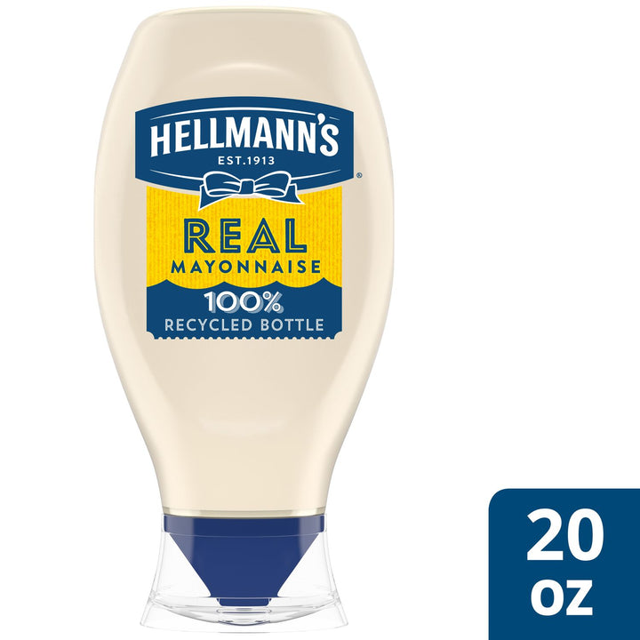 Hellmann's Squeeze Bottle Real Mayonnaise Bottle-20 fl oz.-12/Case