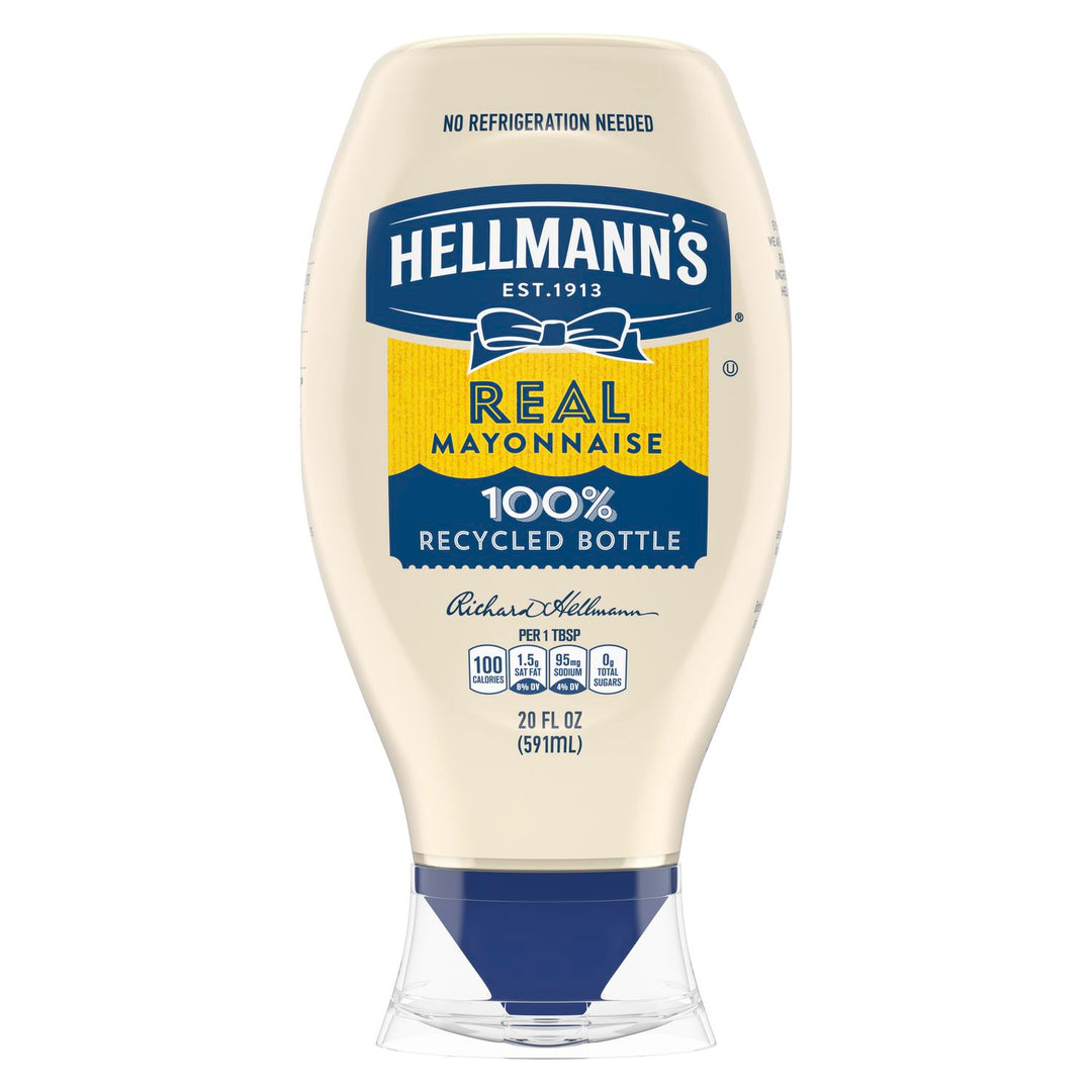 Hellmann's Squeeze Bottle Real Mayonnaise Bottle-20 fl oz.-12/Case