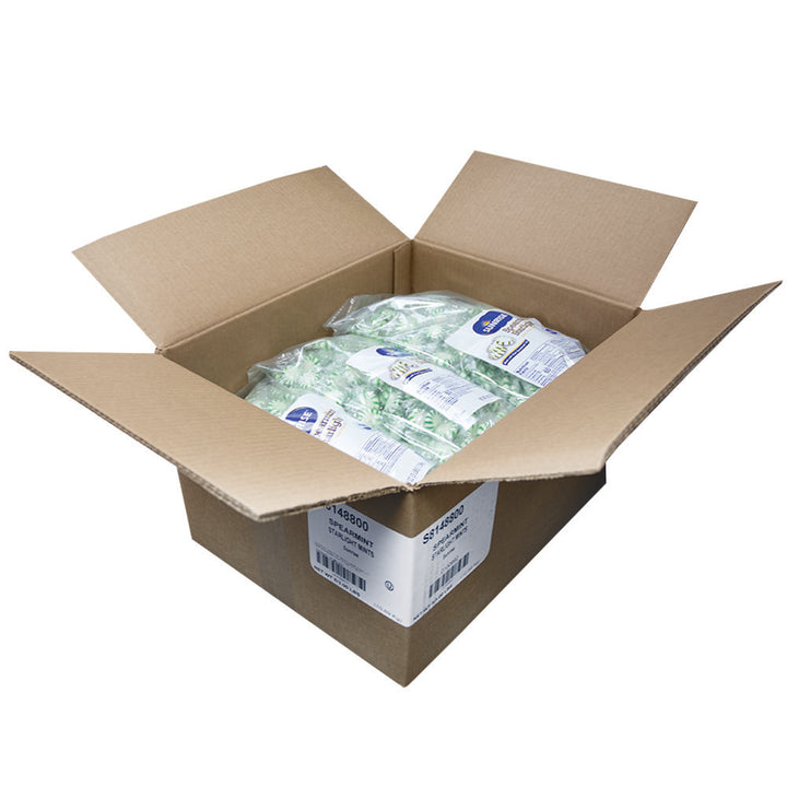 Sunrise Confections Candy Spearmint Starlights White Center Individually Wrapped-3 lb.-8/Case