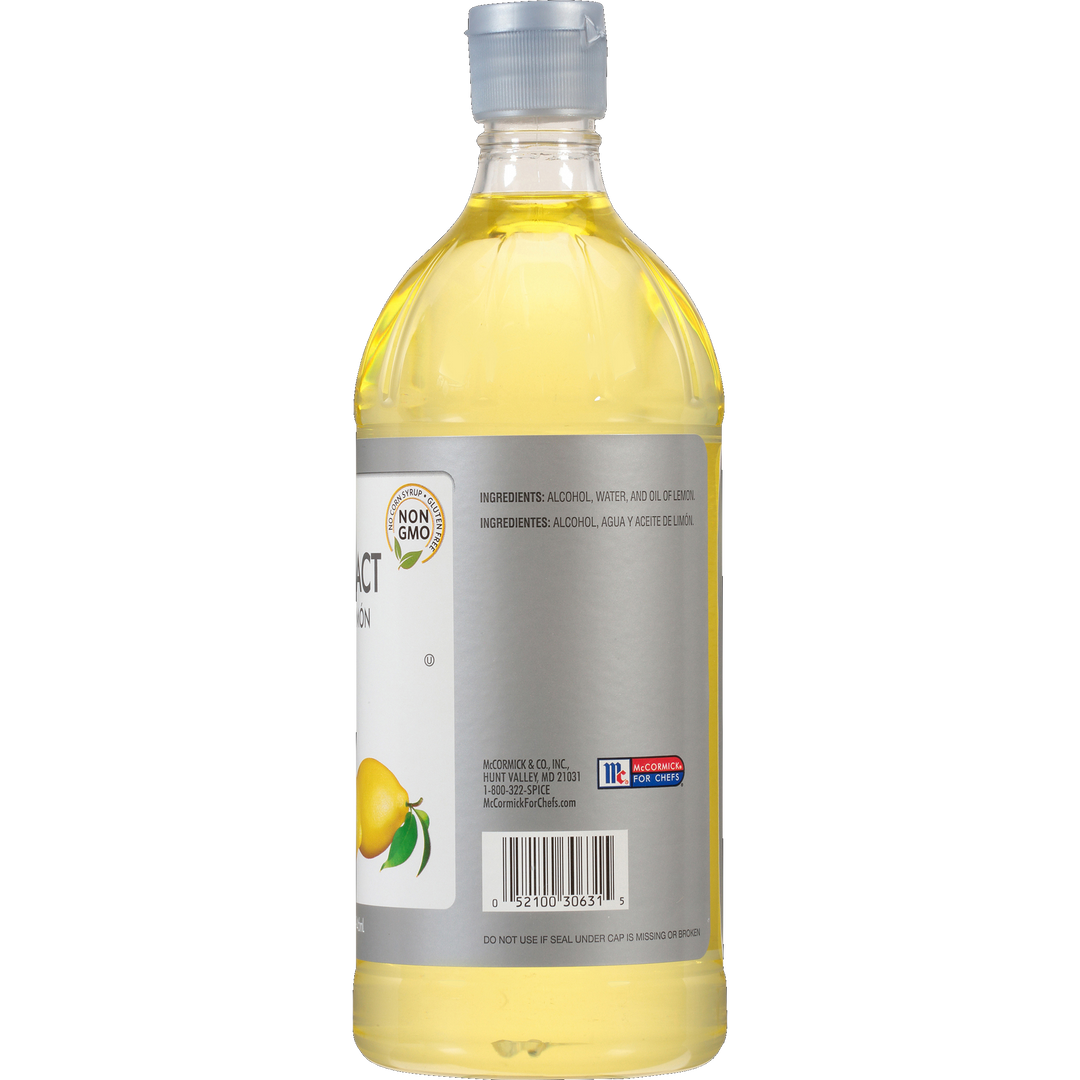 Mccormick Extract Lemon Pure Plastic-1 Quart-6/Case