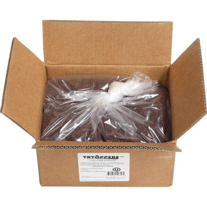T.R. Toppers Chocolate Sprinkles Topping Bulk-10 lb.-1/Box-1/Case