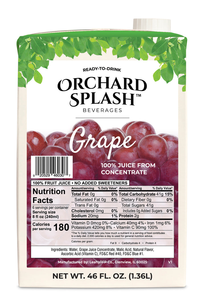 Orchard Splash Juice Ifp Aseptic Grape-46 oz.-1/Box-12/Case