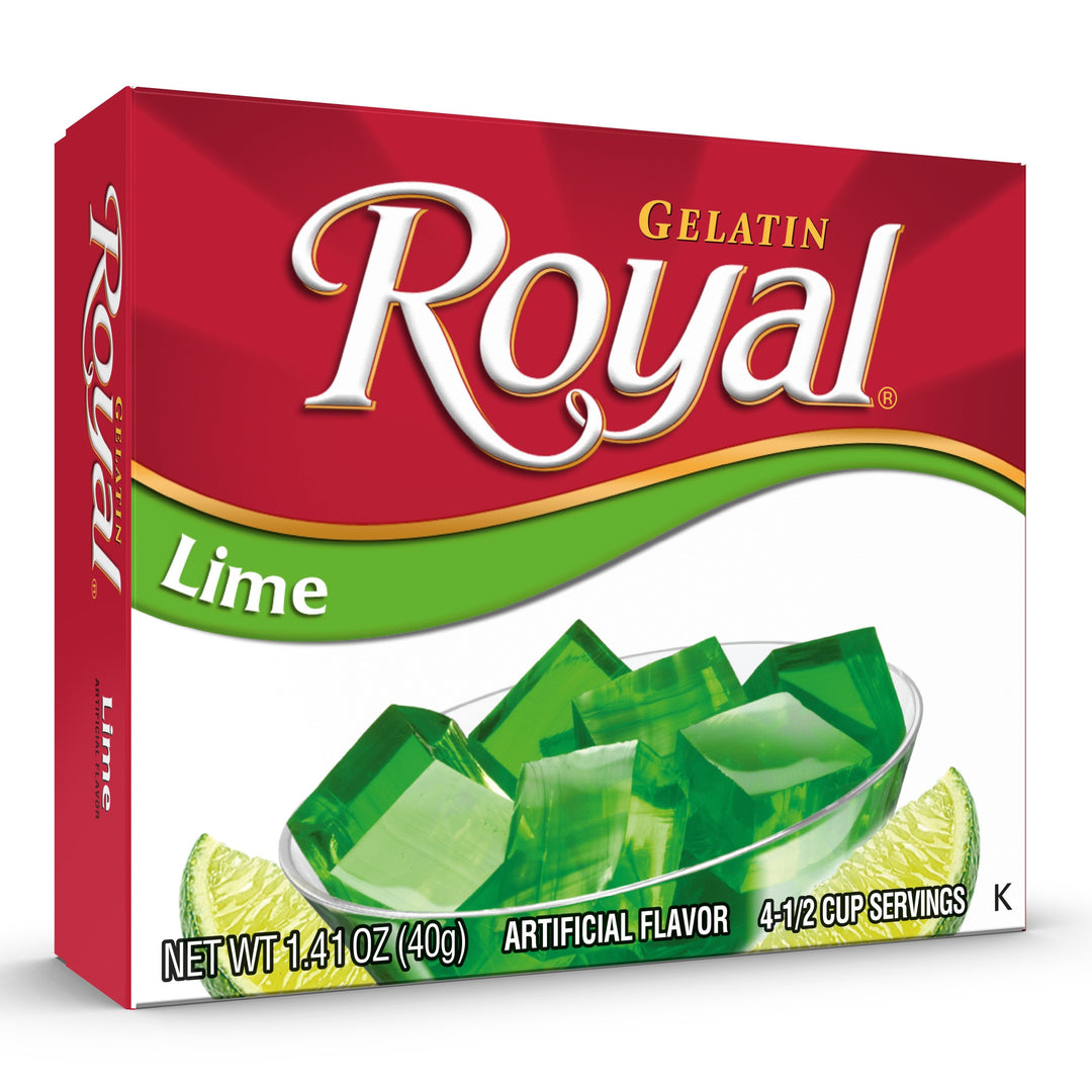 Royal Lime Flavored Gelatin Mix-1.41 oz.-12/Case