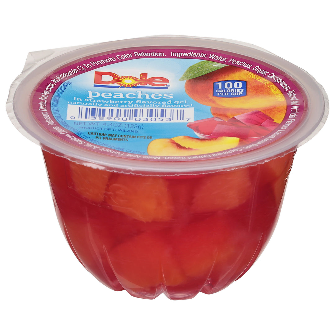 Dole Peach In Strawberry Gel-4.3 oz.-36/Case