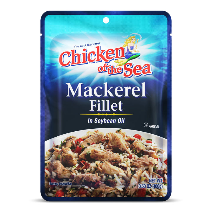 Chicken Of The Sea Mackerel Soy Oil Pouch-3.53 oz.-24/Case