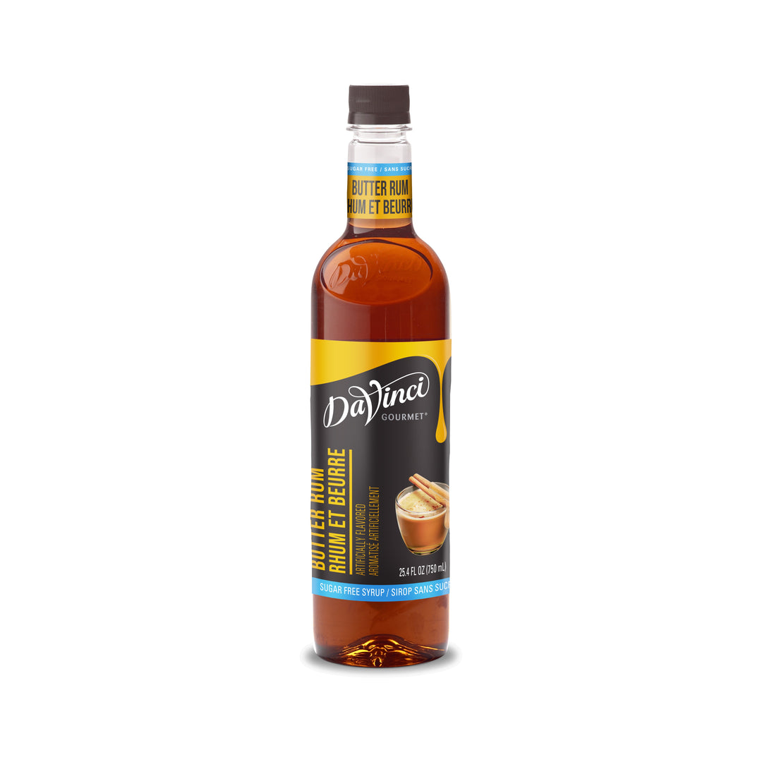 Davinci Gourmet Gourmet Sugar Free Butter Rum Syrup-750 Milliliter-4/Case