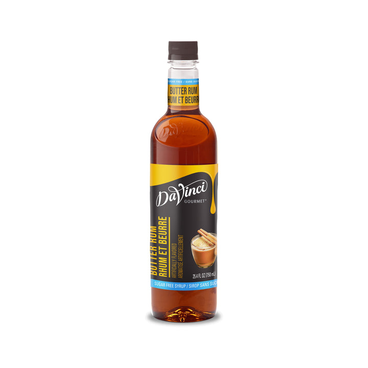 Davinci Gourmet Gourmet Sugar Free Butter Rum Syrup-750 Milliliter-4/Case