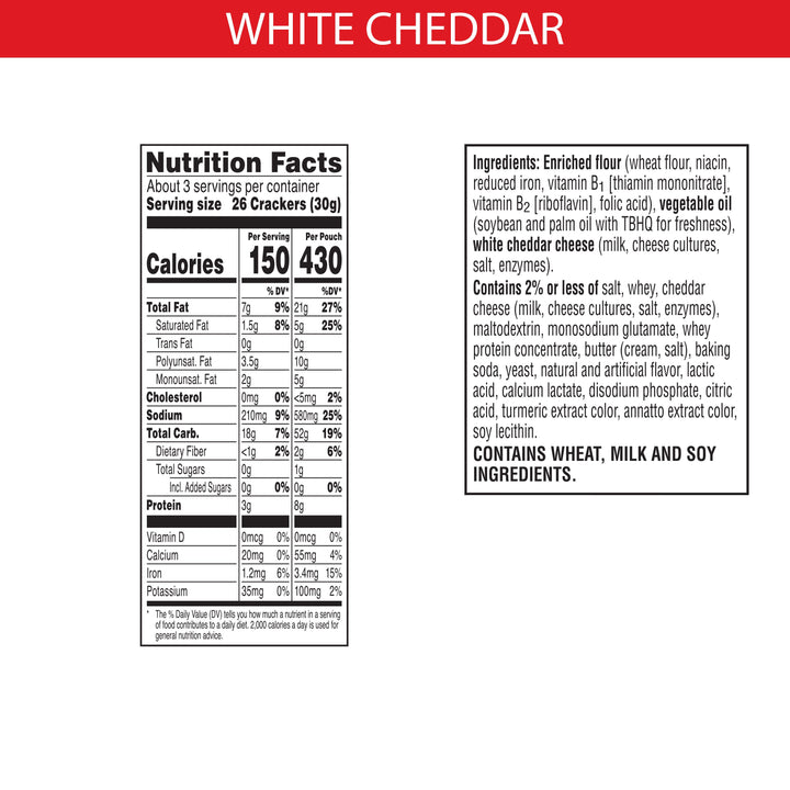 Sunshine Cheez-It White Cheddar Cracker-3 oz.-6/Box-6/Case