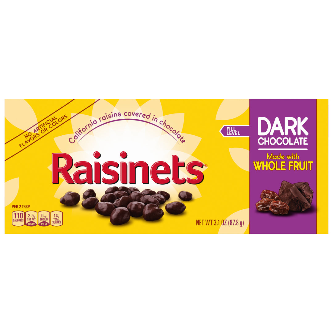 Raisinets Dark Chocolate Covered Raisins-3.1 oz.-15/Case