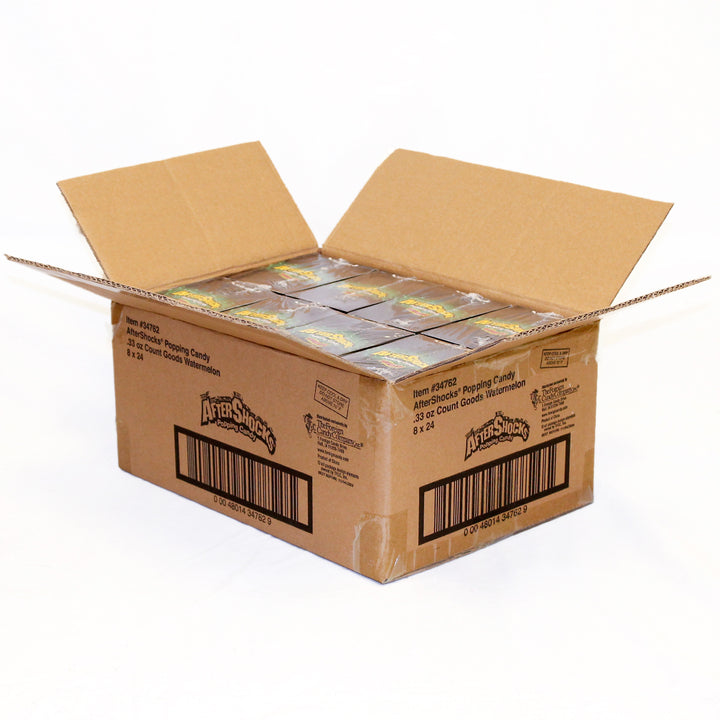 Aftershocks Popping Candy Watermelon-0.33 oz.-24/Box-8/Case