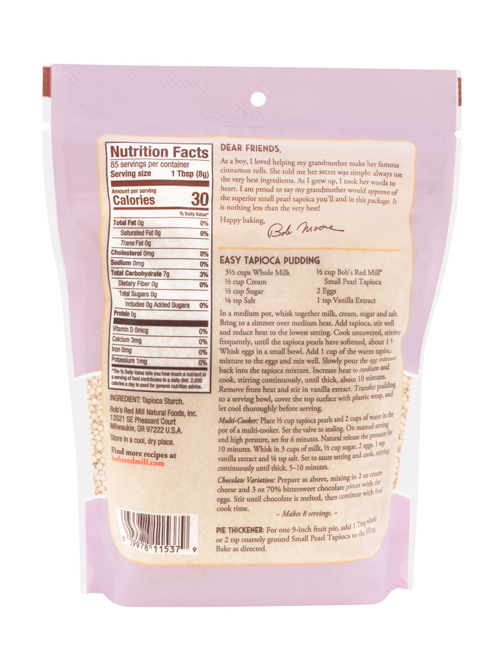 Bob's Red Mill Natural Foods Inc Tapioca Small Pearl-24 oz.-4/Case