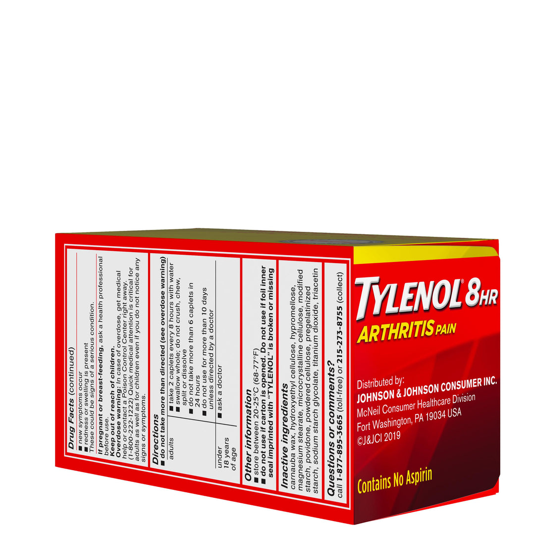 Tylenol 8 Hour Arthritis Pain Caplets 24/225 Cnt.