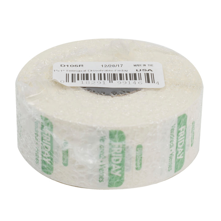 National Checking 1 Inch X 1 Inch Trilingual Green Friday Dissolvable Label-1000 Each