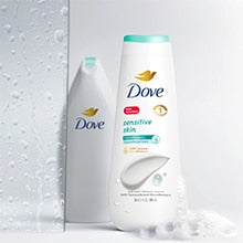 Dove Sensitive Skin Body Wash-20 fl oz.-4/Case