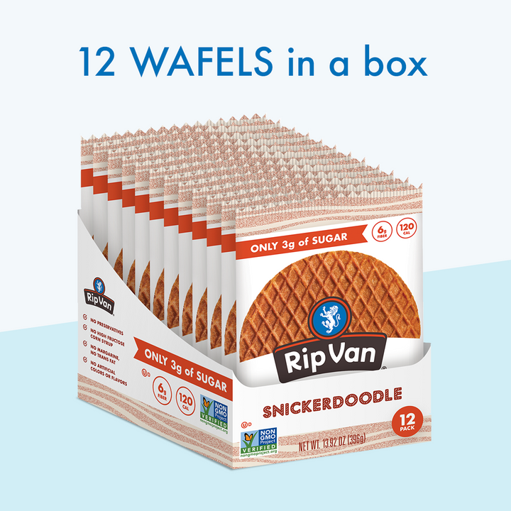 Rip Van Low Sugar Snickerdoodle Wafels-1.16 oz.-12/Box-4/Case
