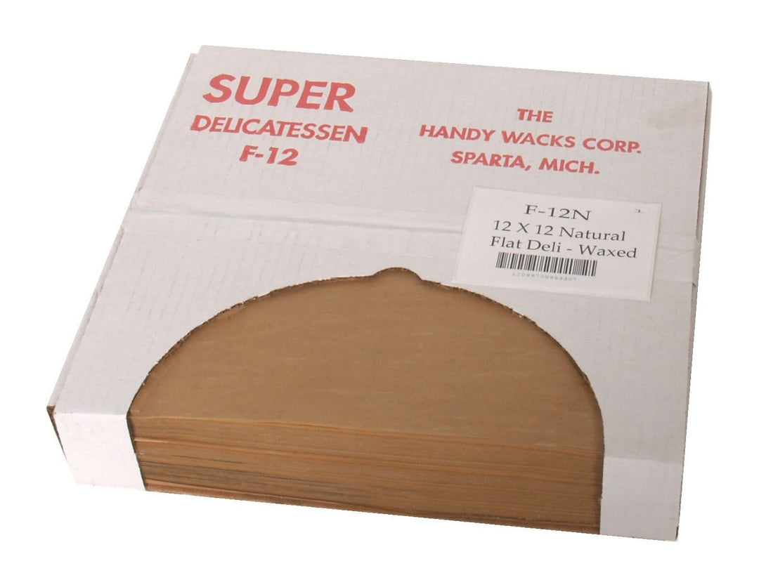 Handy Wacks Deli Paper Flat Brown 12" X 12" X 2.5"-1000 Count-6/Case
