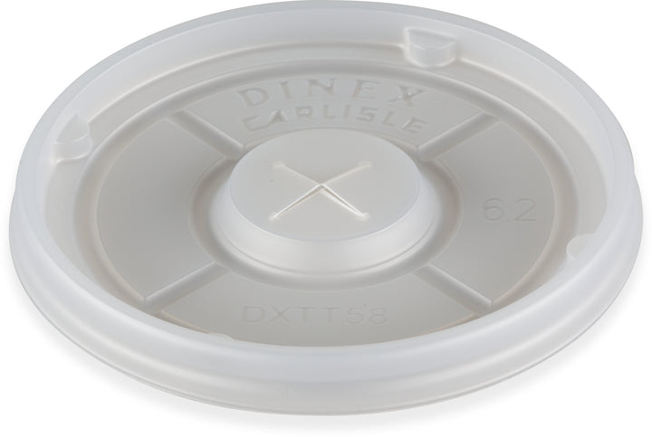 Dinex Translucent Tumbler Lid With Straw Slot-3.25 Inches-1/Box-1000/Case