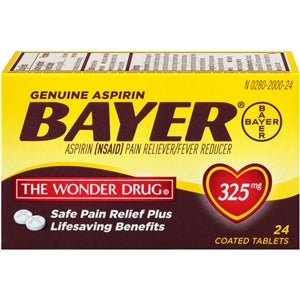 Bayer Aspirin Tablets-24 Piece-3/Box-12/Case