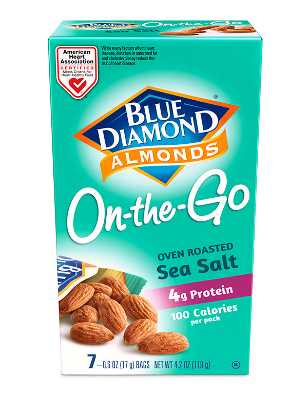 Blue Diamond Almonds Almonds Oven Roasted Sea Salt 100 Calorie Pack-4.2 oz.-6/Case
