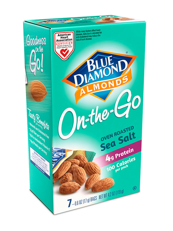 Blue Diamond Almonds Almonds Oven Roasted Sea Salt 100 Calorie Pack-4.2 oz.-6/Case