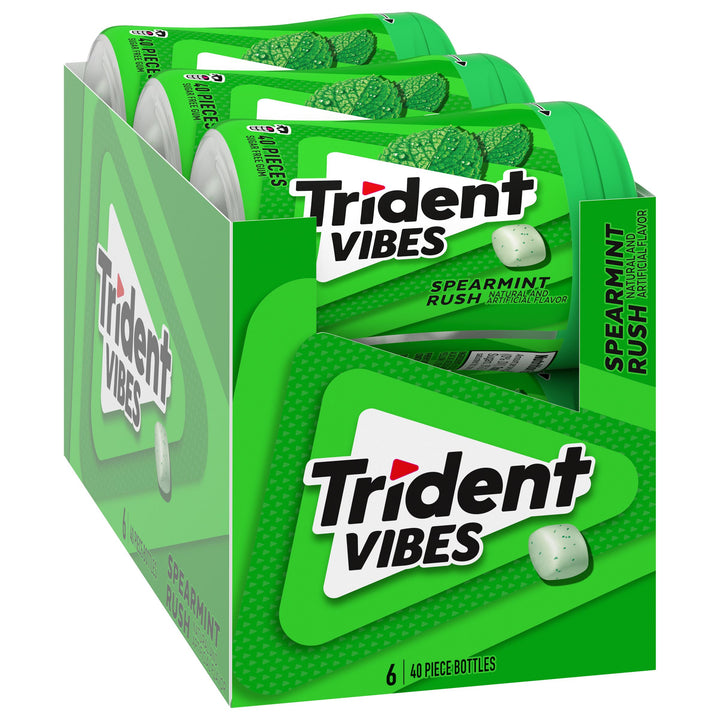 Trident Vibes Spearmint Gum-40 Count-6/Box-4/Case
