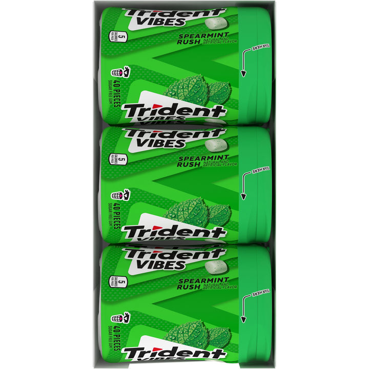 Trident Vibes Spearmint Gum-40 Count-6/Box-4/Case