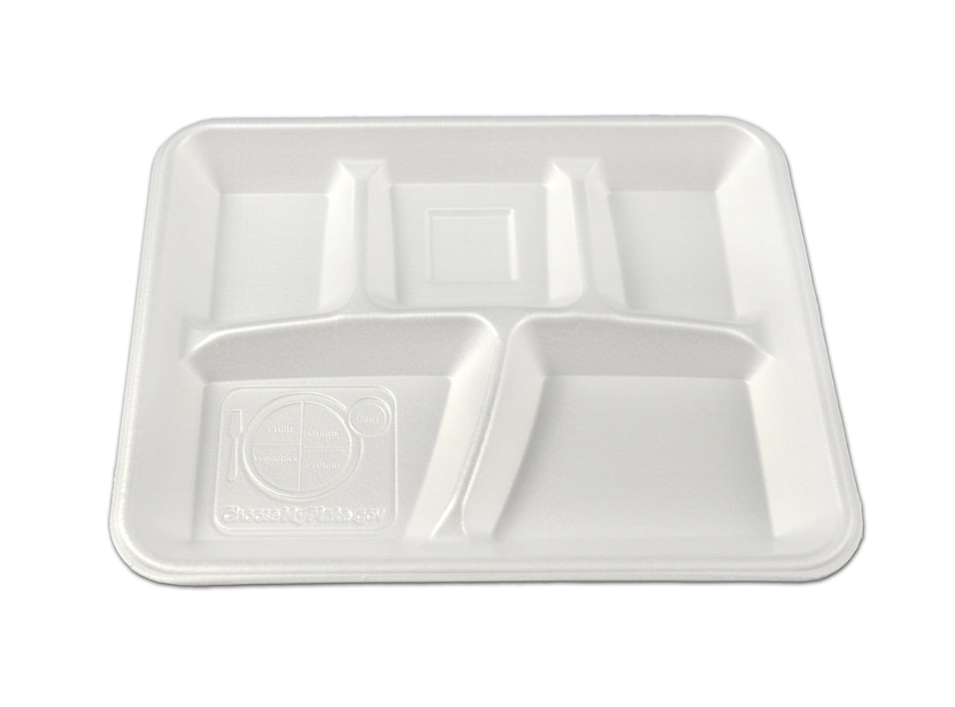 D & W Fine Pack Envirofoam Tray White-500 Each-125/Box-1/Case