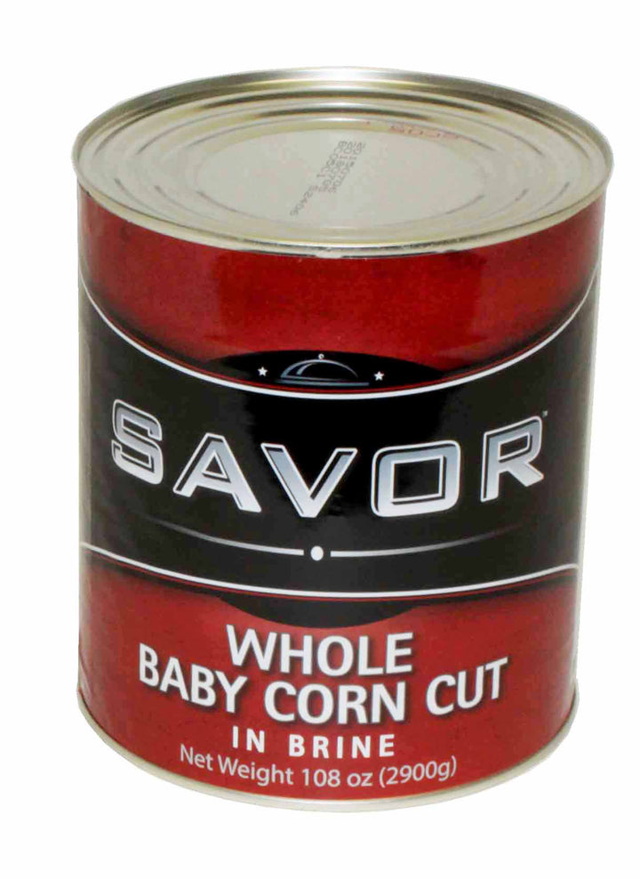 Savor Imports Cut Baby Corn-6.75 lb.-6/Case