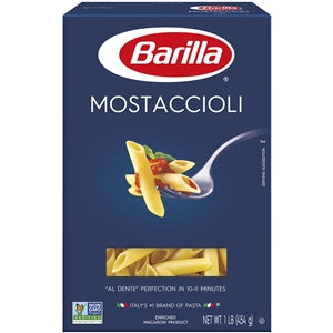 Barilla Mostaccioli Pasta-16 oz.-12/Case