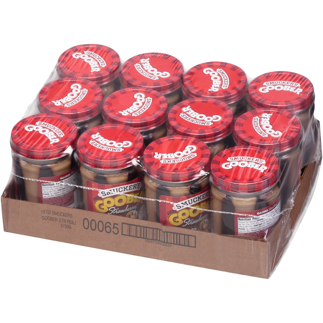 Smucker's Goober Strawberry Jelly And Peanut Butter-18 oz.-12/Case