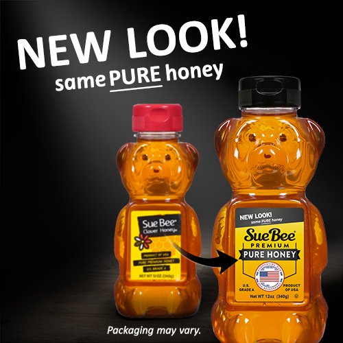 Sue Bee Bottle Honey Bottle-8 oz.-12/Case